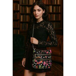 Betsey Johnson Butterfly Crossbody Bag Chain Strap Boho Dopamine Dressing Goth